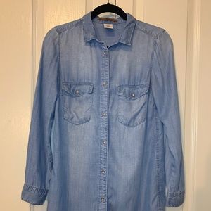 Chambray Denim Button-up shirt dress